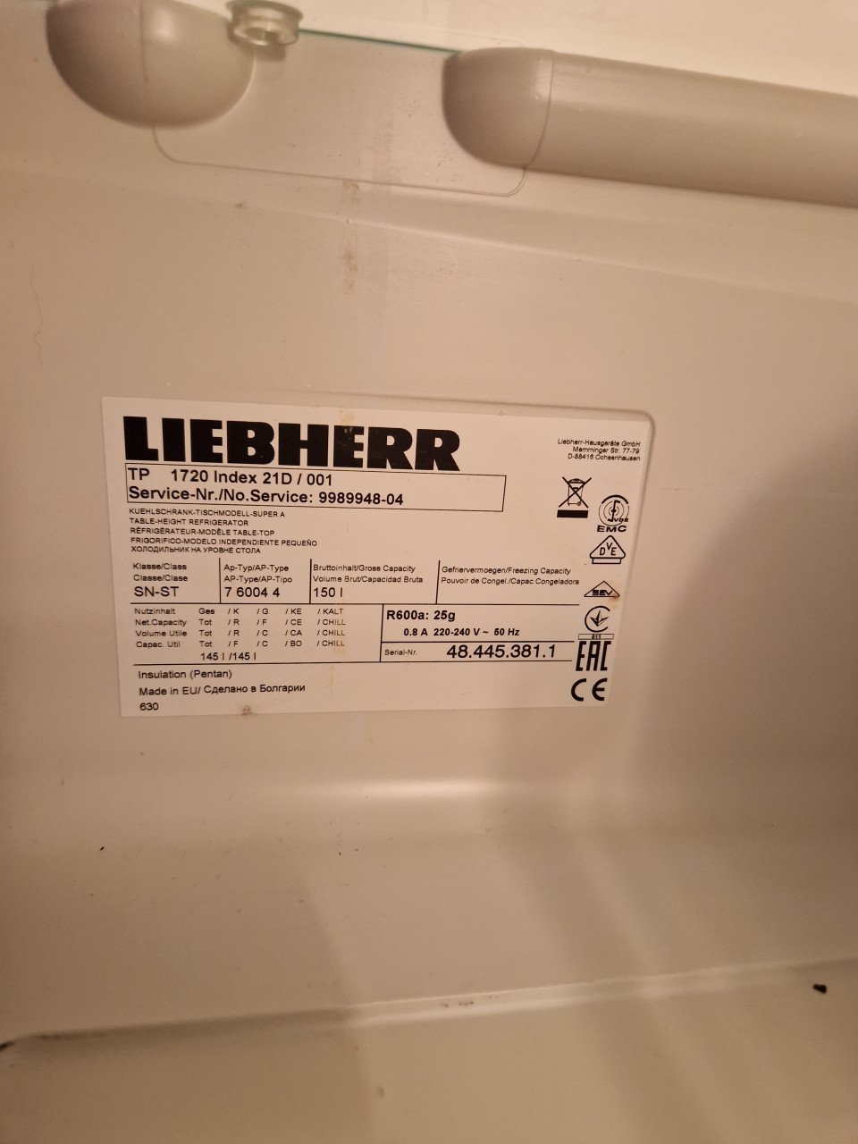 Liebherr koelkast