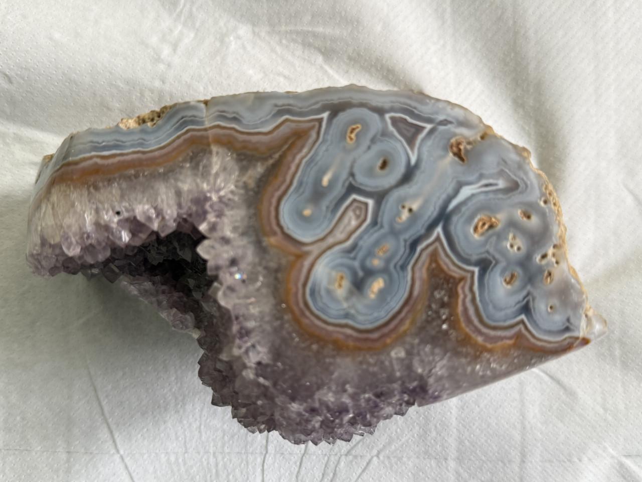 Mineralen: amethyst/agaat