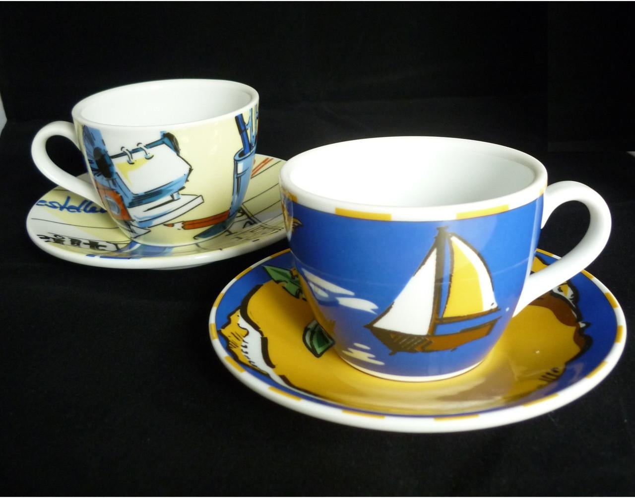 Set van 2 kop en schotel Arzberg Kunst Collectie