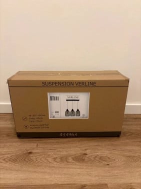 Suspension Verline hanglamp zwart 3-lichts nieuw in doos