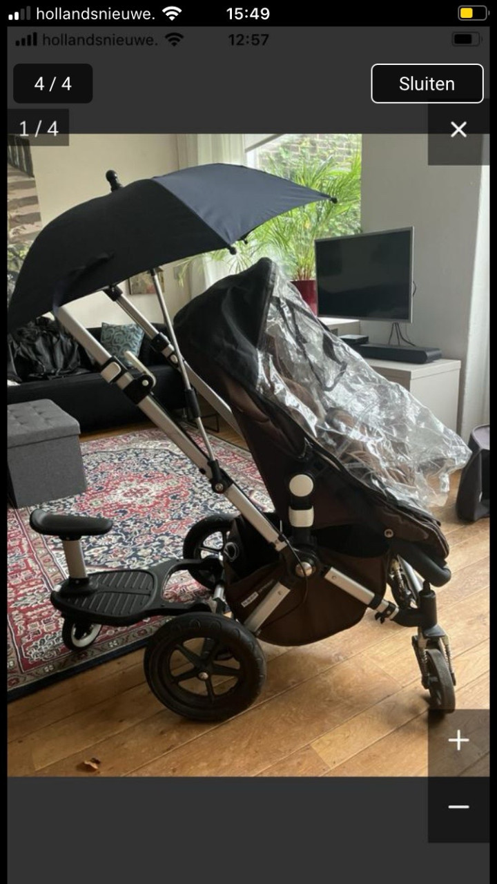 Boogaboo kinderwagen. zeer compleet.