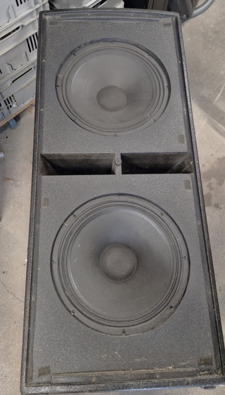 2x passieve subwoofers dubbel 15 inch 600 watt met FANE speakers.