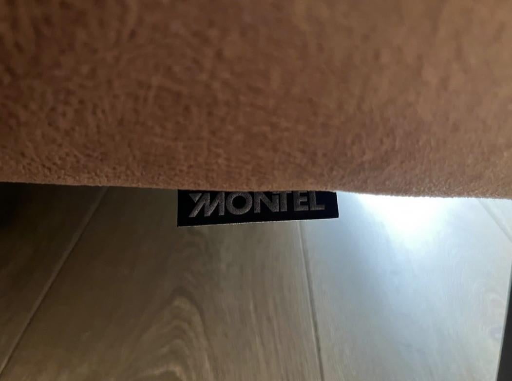Montèl zithoek: 3 zitsbank + fauteuil - bruin microleder