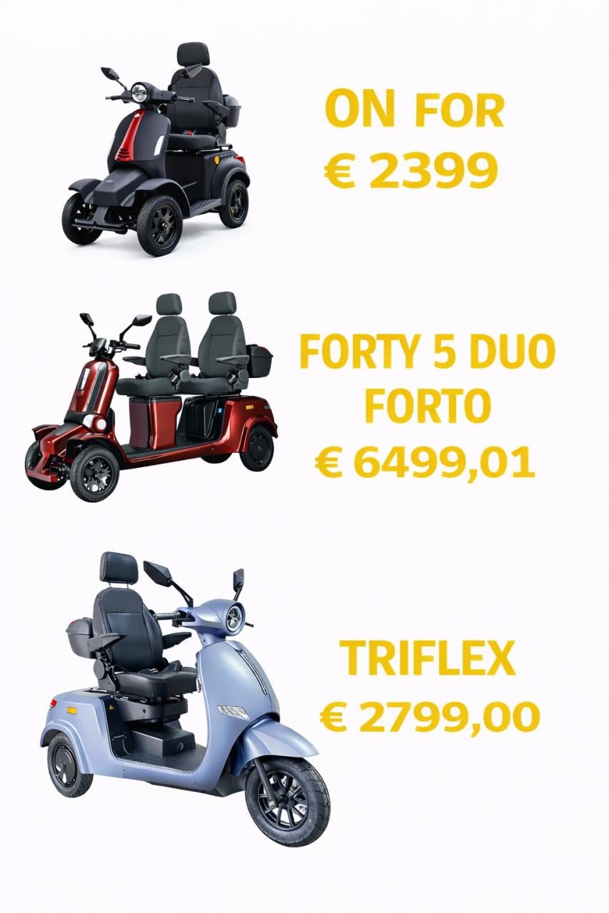 Nu in de showroom: de nieuwste For Motion‑scootmobielen
