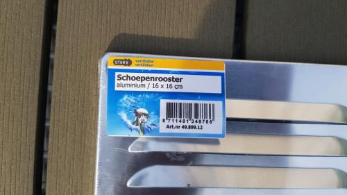 4 stuks schoepenrooster nieuw