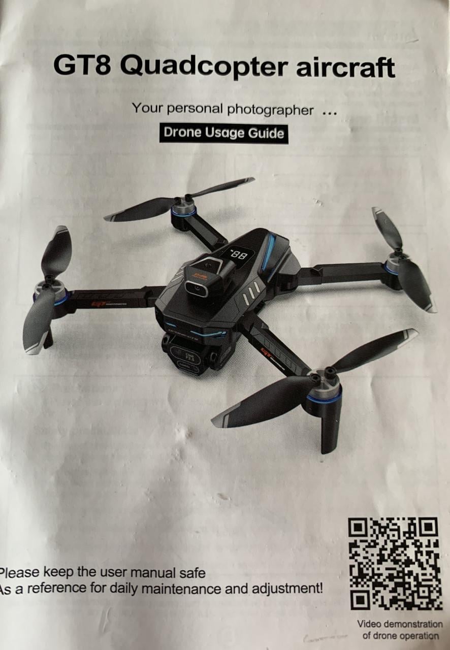 GT8 Quadcopter aircraft