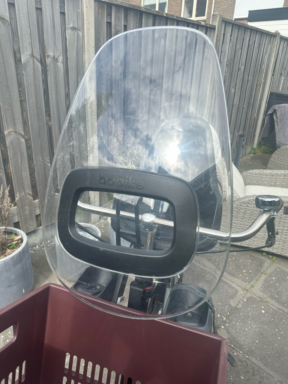 Bobike fietsstoeltje + windscherm zwart
