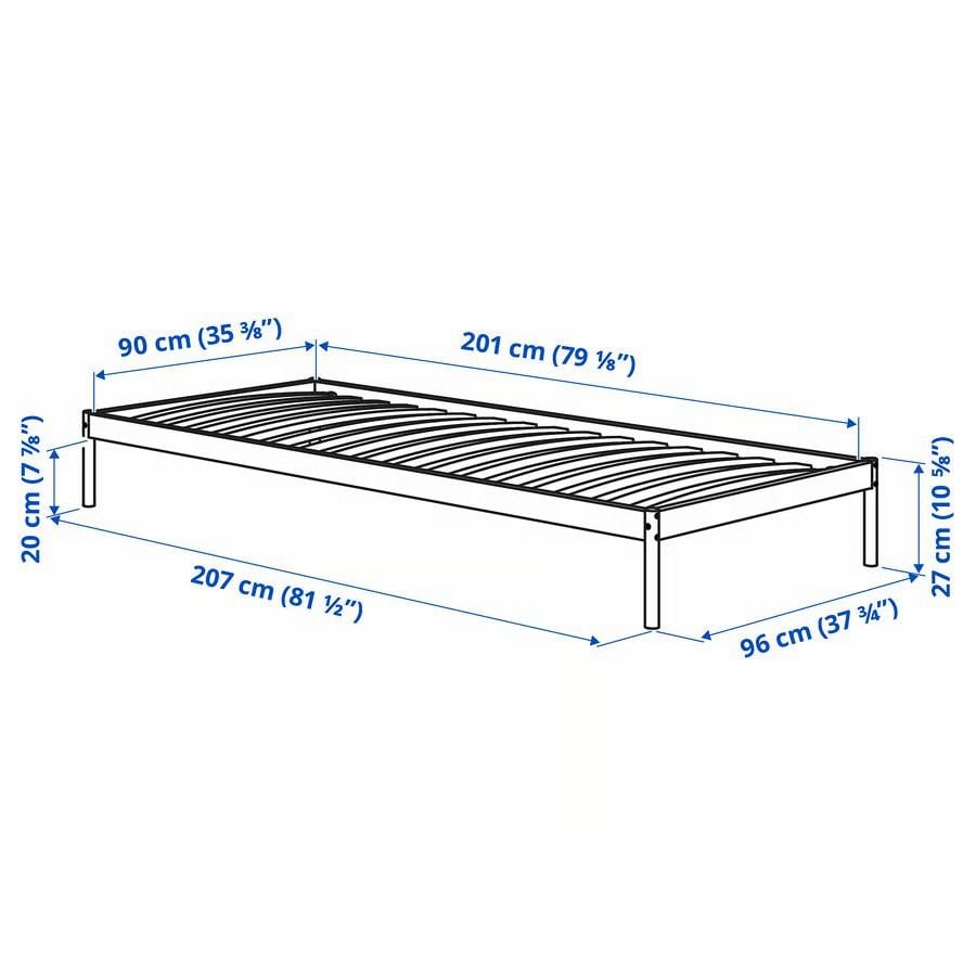 Te koop: Ikea Vevelstad eenpersoons bed, lattenbodem en matras