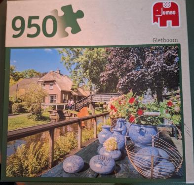 Jumbo legpuzzel Giethoorn, 950 st., z.g.a.n., eenmaal gelegd. 65 x 49cm.