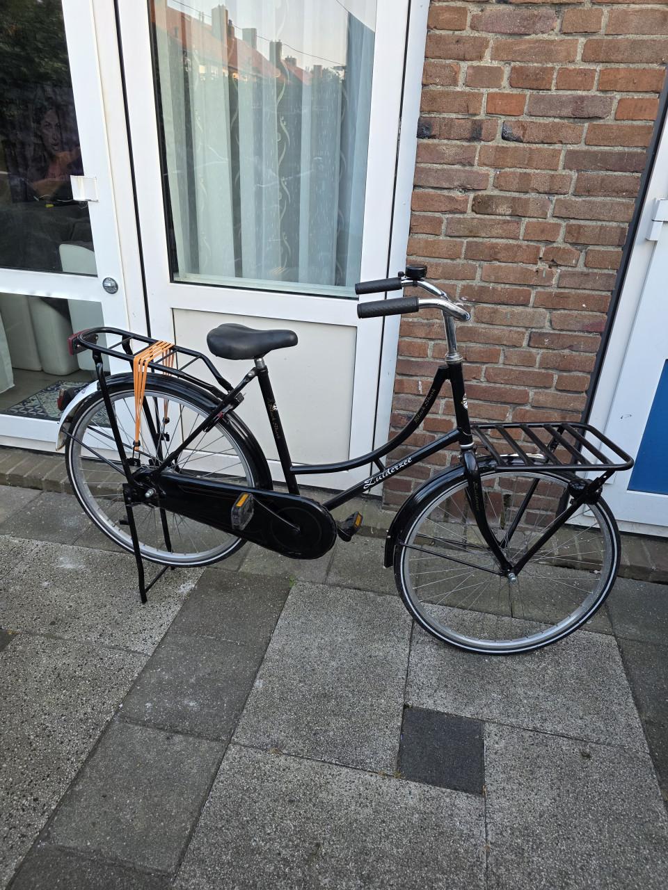 Meisjes fiets Black-Shark met trap rem achter-24inch-Fr.maat 46cm