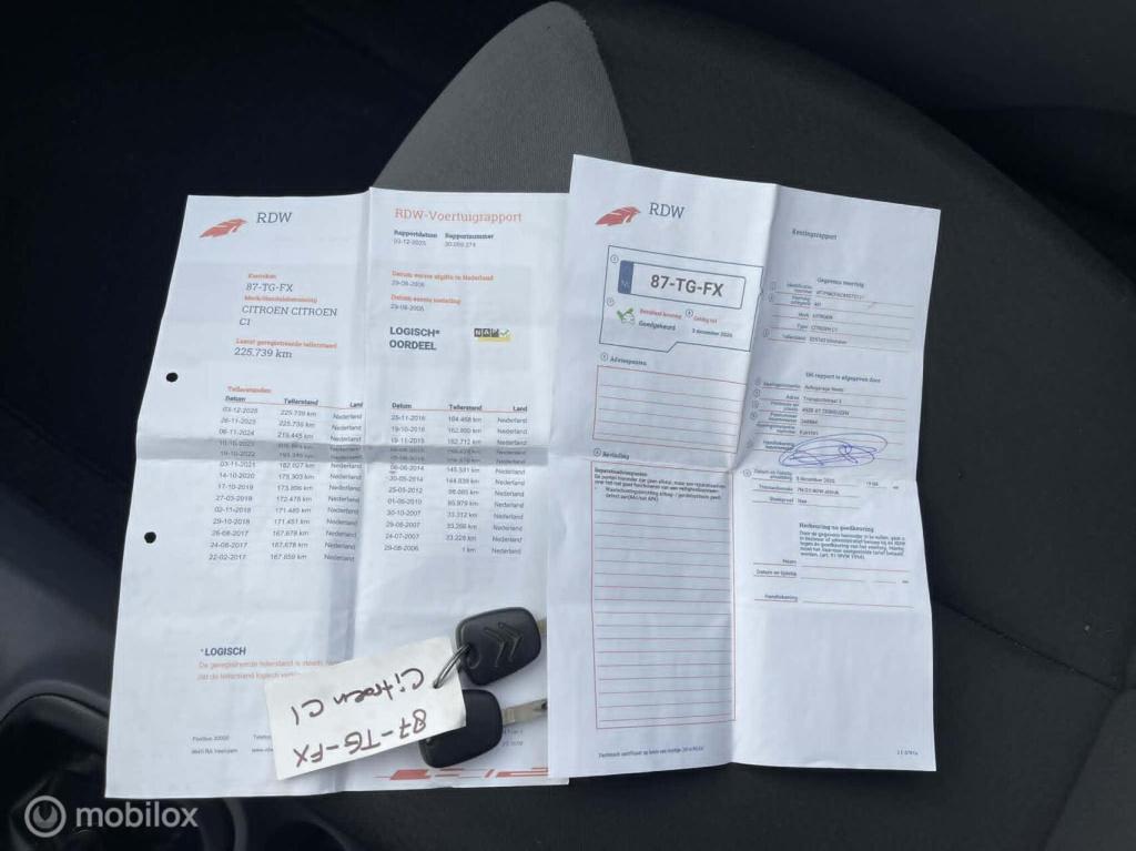 Citroen C1 1.0-12v séduction apk tot 03-12-2026