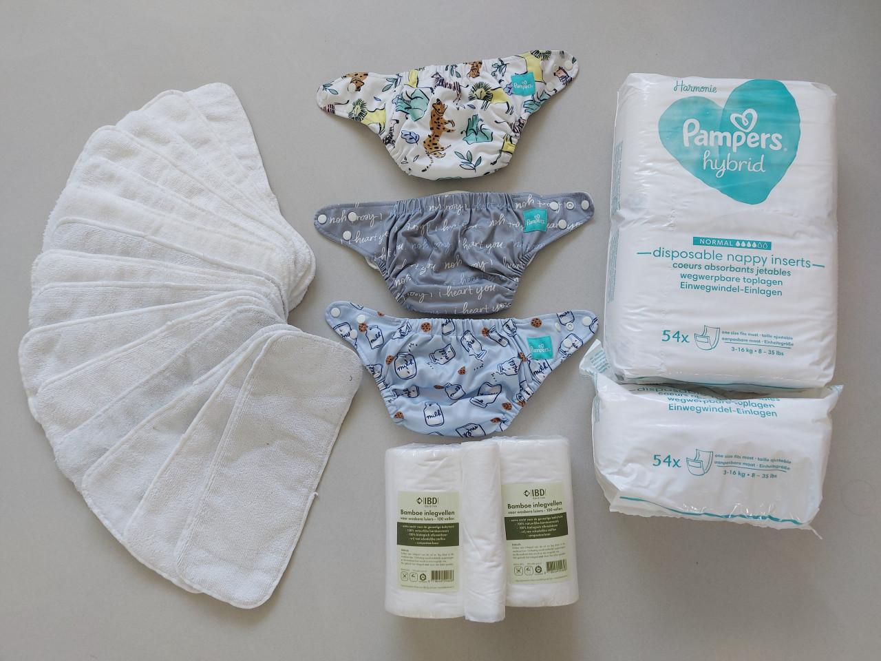 Pampers wasbare luiers en toebehoren