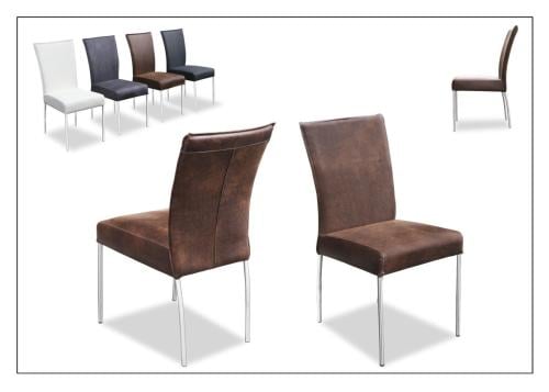 6 LEREN EETKAMERSTOELEN