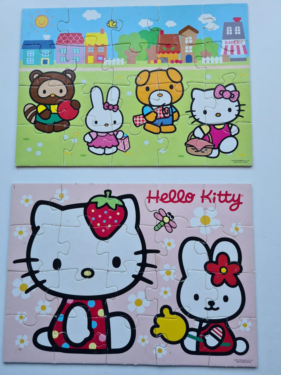Twee Hello Kitty puzzels van 20 stukjes