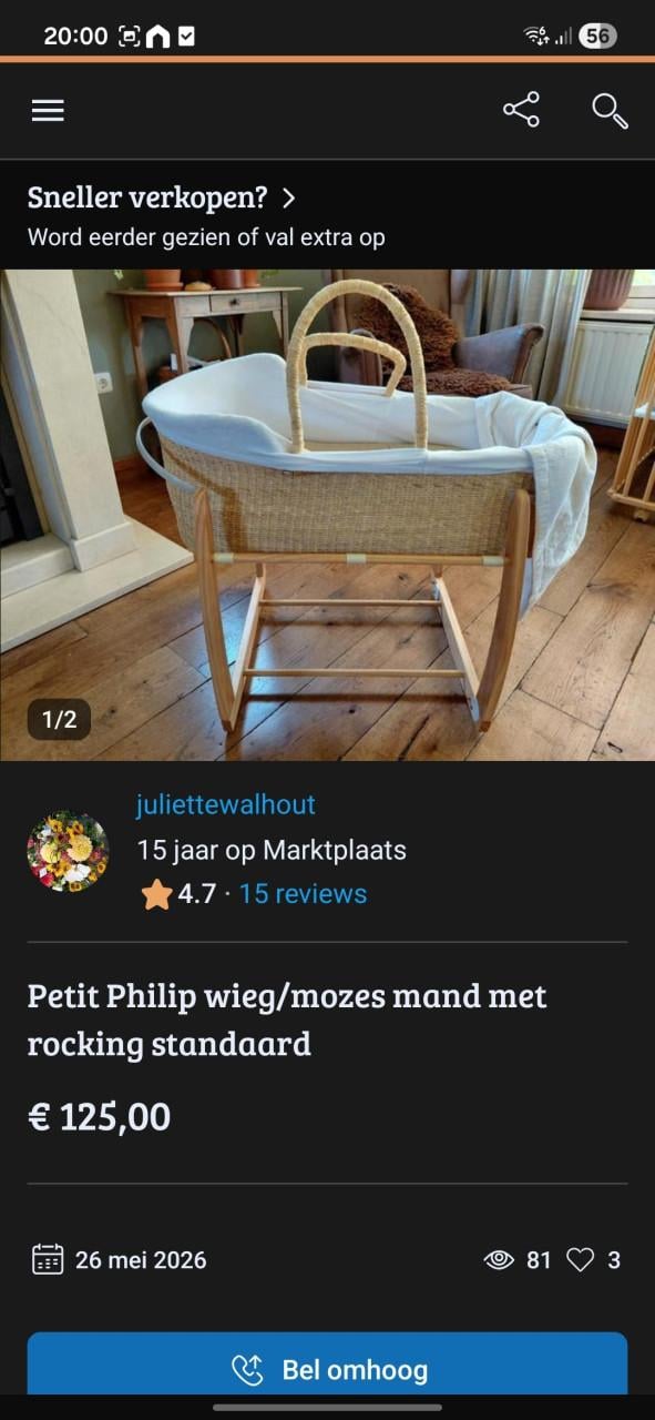 Antieke kast, 2 poppen, wieg/mozes mand, rieten stoeltjes