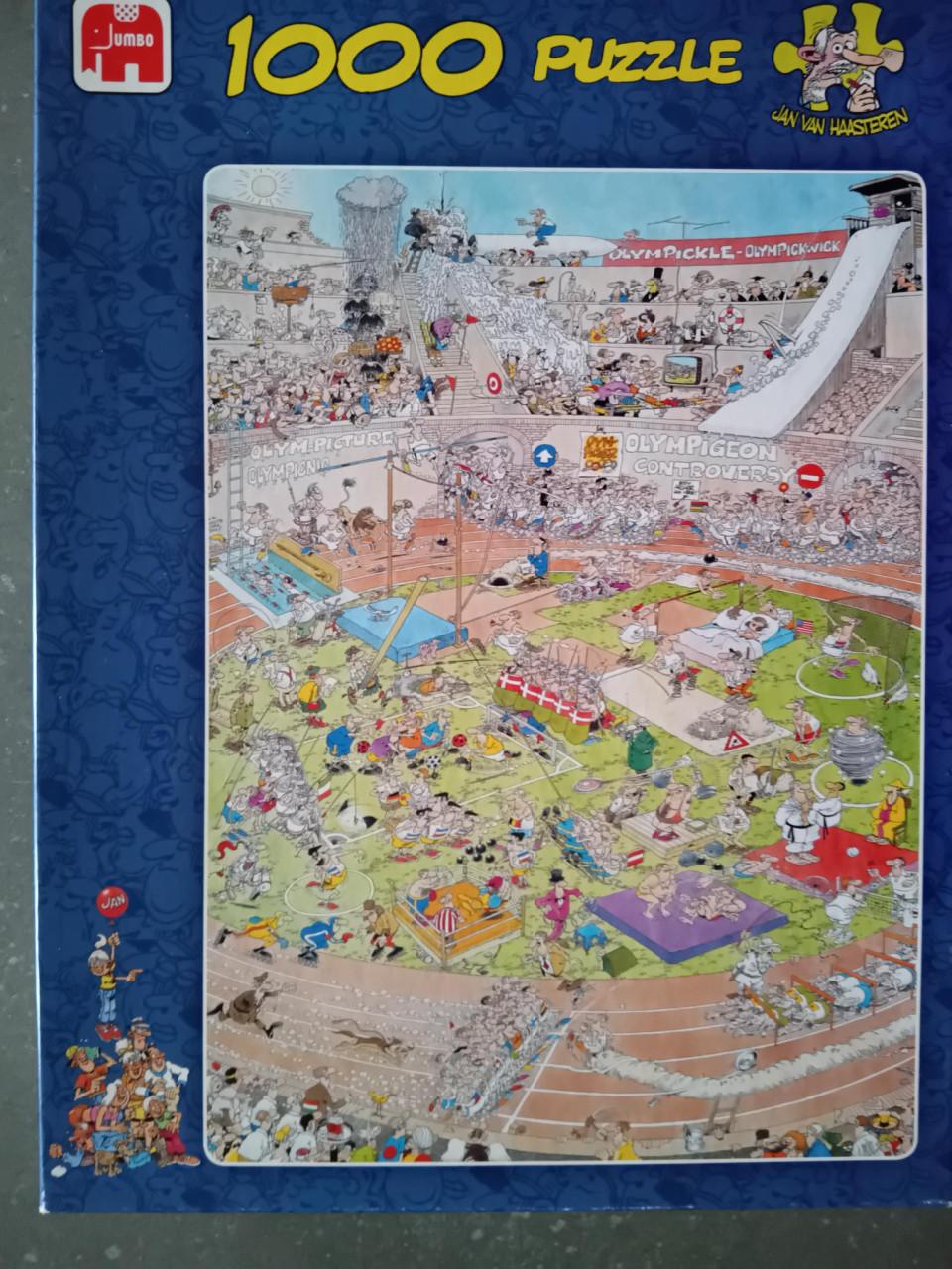 3 Jan van Haasteren puzzels. 1000 stukjes. Samen €25,00.