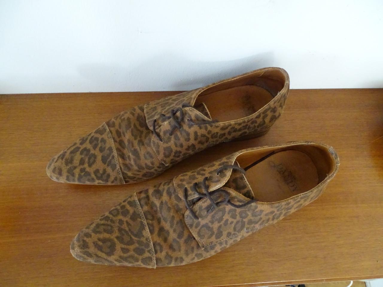 Stoere Italiaanse schoenen Panter print Mt 45
