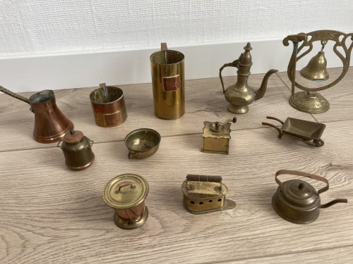 Vintage Verzameling koper en brons