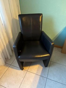 4 x leder eerkamerstoelen