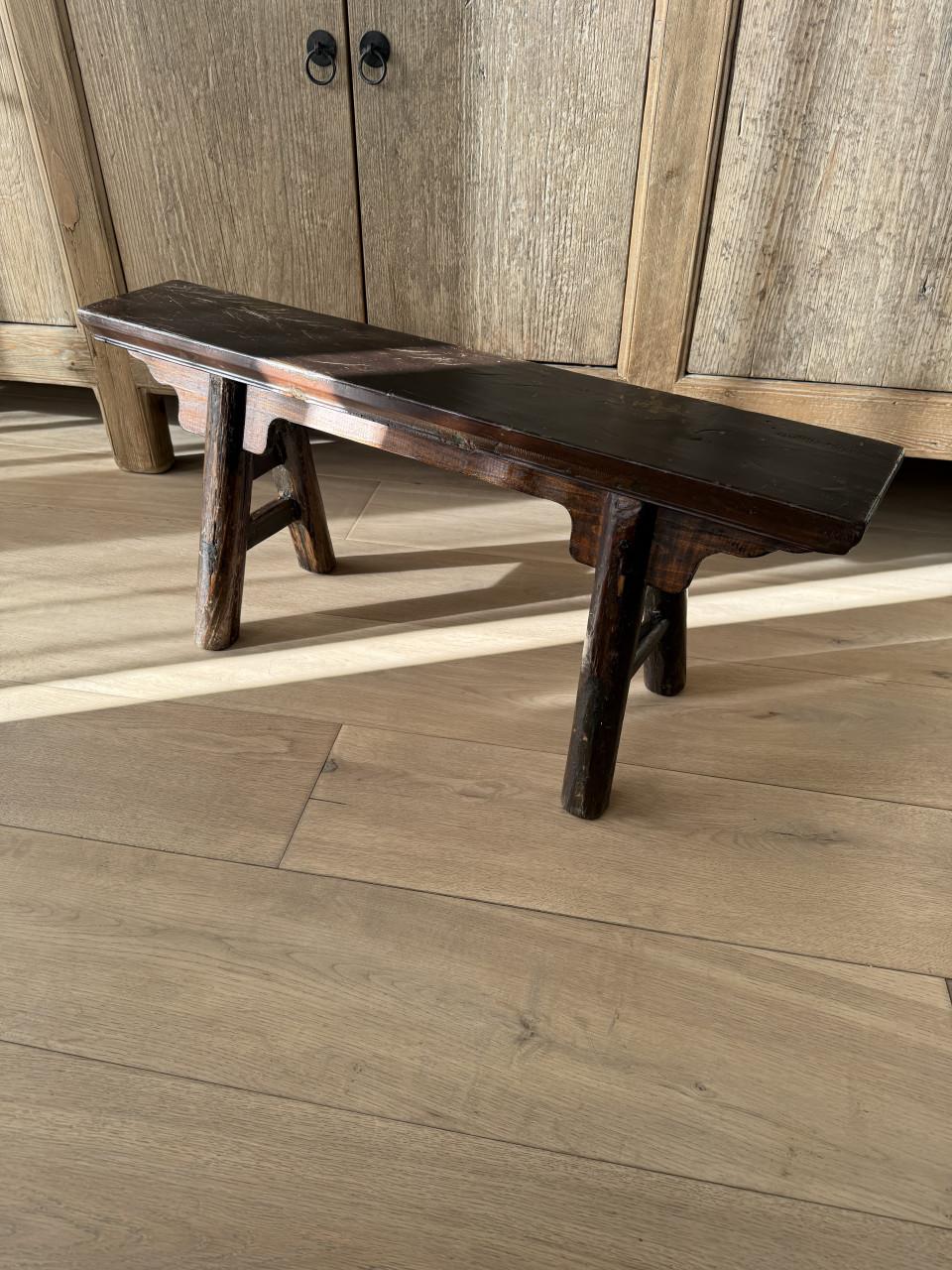 Oude houten Chinese bank ( Elmwood/oldwood)