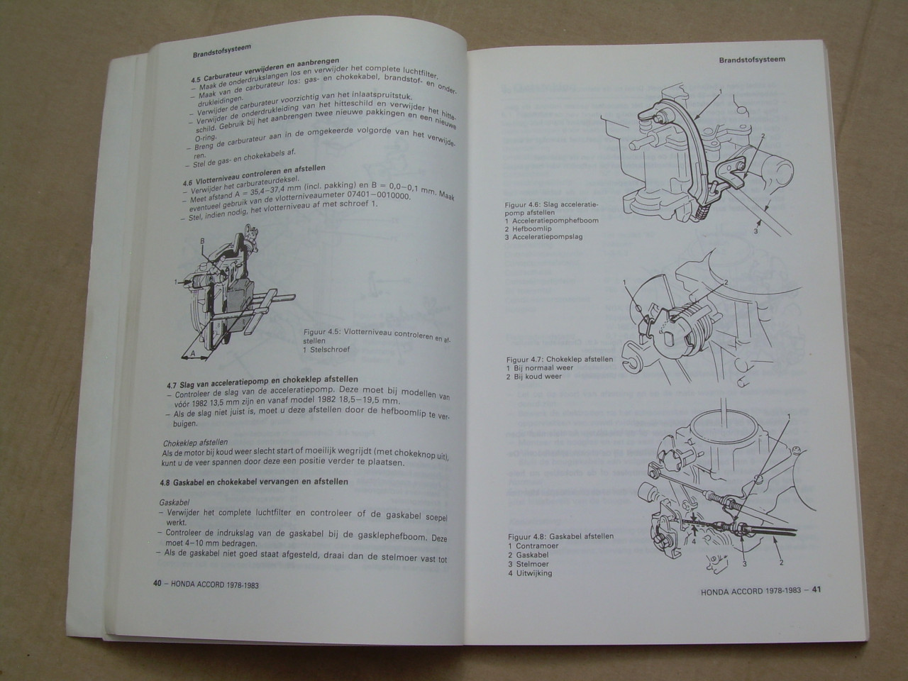 Vraagbaak Honda Accord bwj. 1978 - 1983