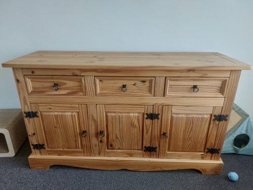 Mexicaans Grenen Dressoir + TV kast + salon tafel
