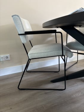 6 teddy eetkamer stoelen met armleuning ( salido)