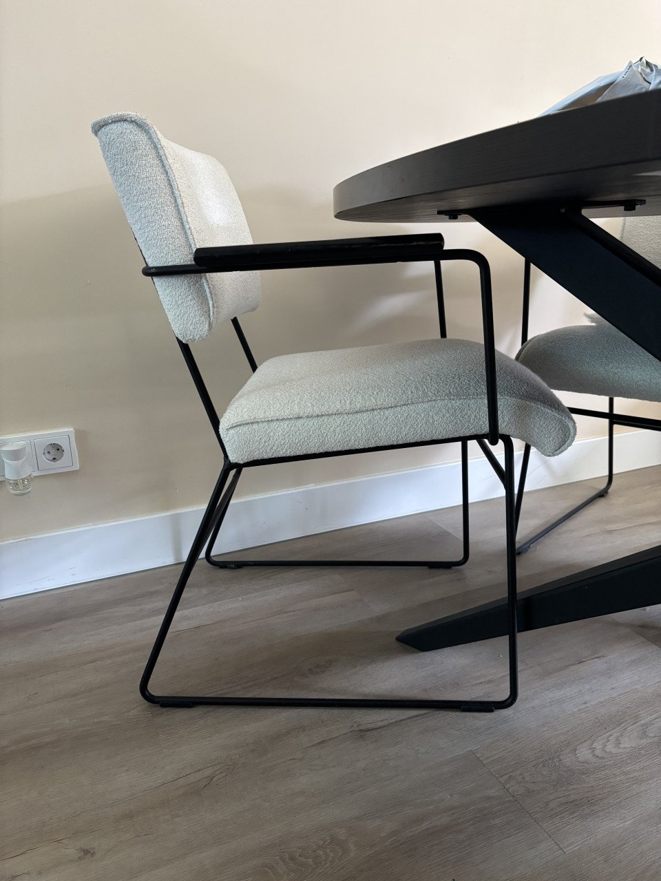 6 teddy eetkamer stoelen met armleuning ( salido)