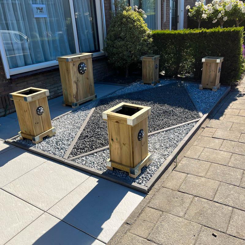 Zeeuwse knop bloembakken projecten ter inspiraties L200 x B48 x H55