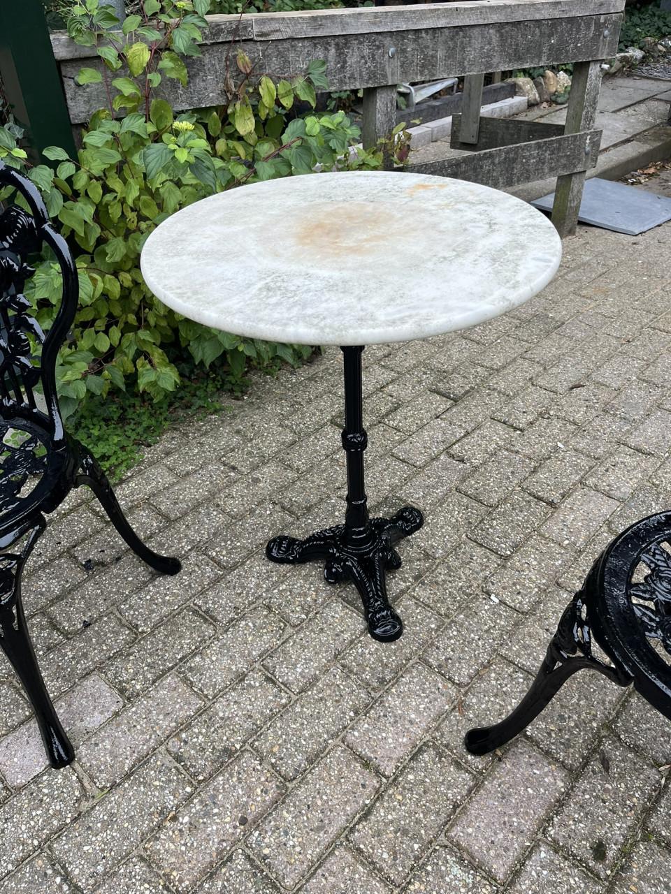 Bistro set, 2 stoelen en 1 tafel, kleur zwart