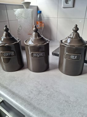 Koffie thee suiker Riverdale potjes