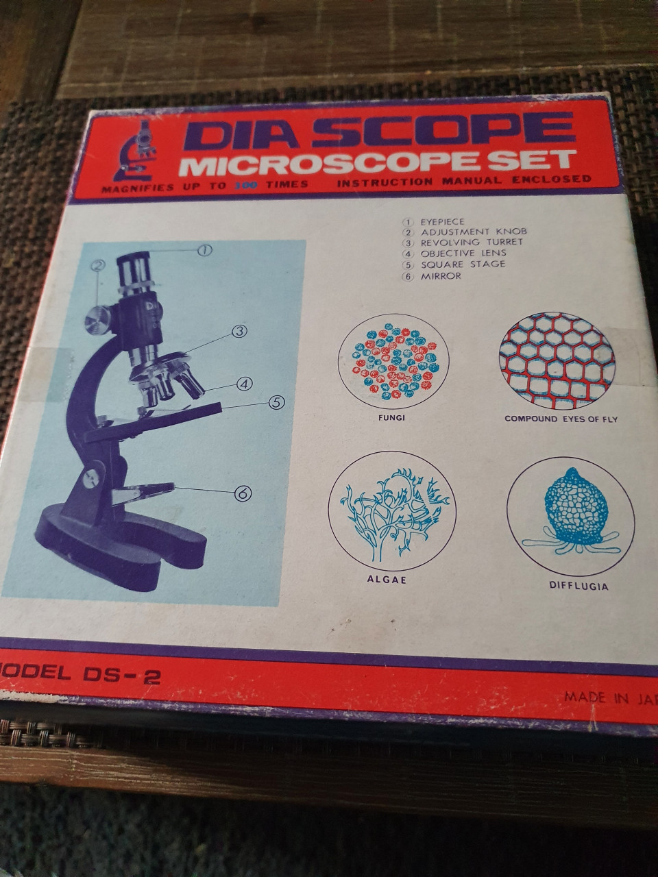 Vintage Microscoop Set Kit "Dia Scope" Science Mate, in originele doos...