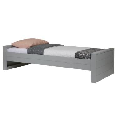Woood bed staalgrijs 90x200