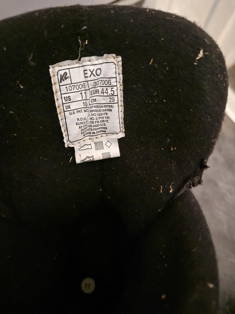 K2 Exo inline skates, 4 wielen, Maat 44.5 /US 11. Incl. 2 paar beschermers