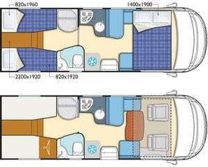 Half-integraal Camper met veel luxe, Elnagh T-loft 530