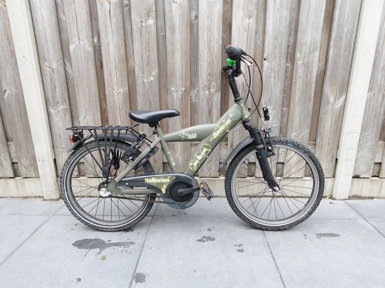 🚲 Bike Fun Kids Camouflage Jongensfiets – 20 inch – Versnellingen