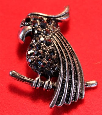 Antieke broche ( papegaai )