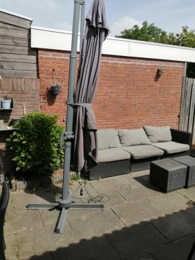 Zweef parasol 3,5x3,5m