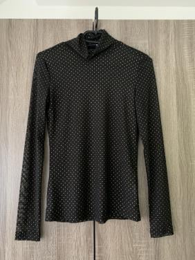 Zwarte top met gouden glitters