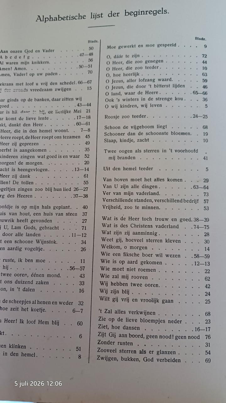 De liefde, Liederenbundel voor school en huisgezin