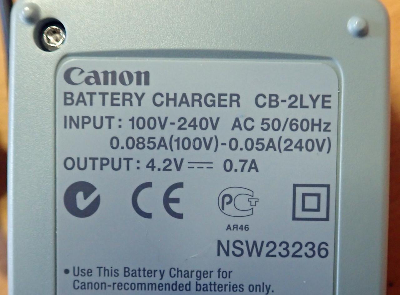 Canon batterij laders  CB-2LYE en CB-2LSE
