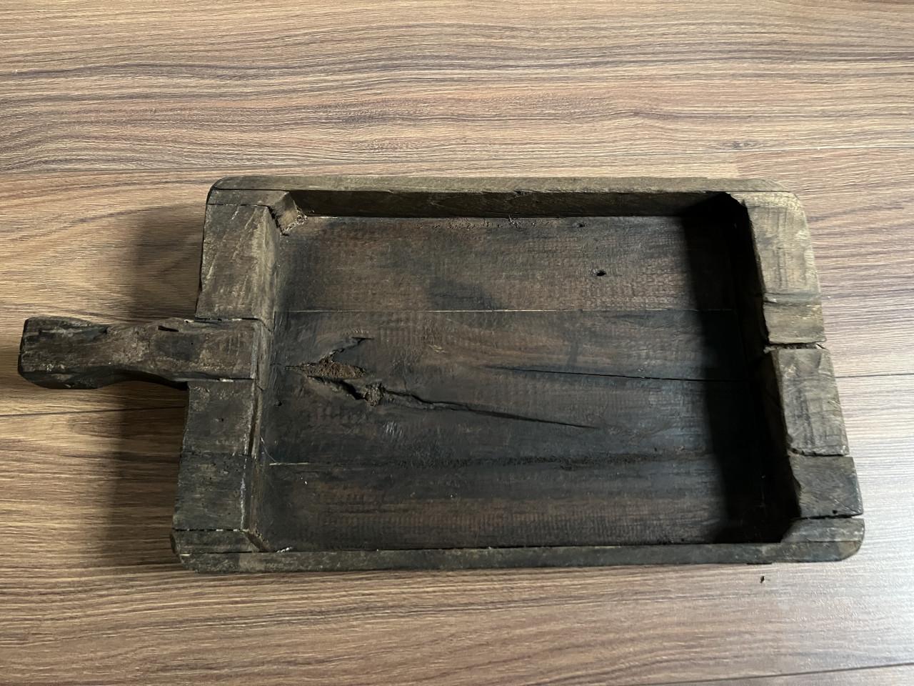 Hout plateau met handvat