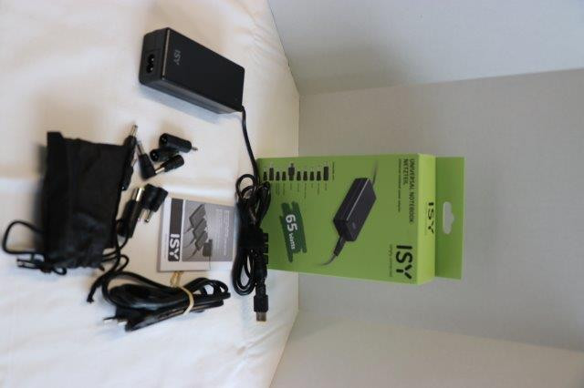 Universal notebook power adapter 65 watts ISY simply connected PO: ISY 2771