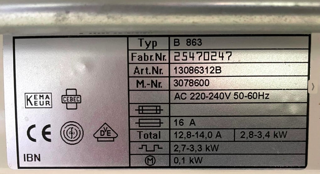 Miele B863 Electronic strijkmachine