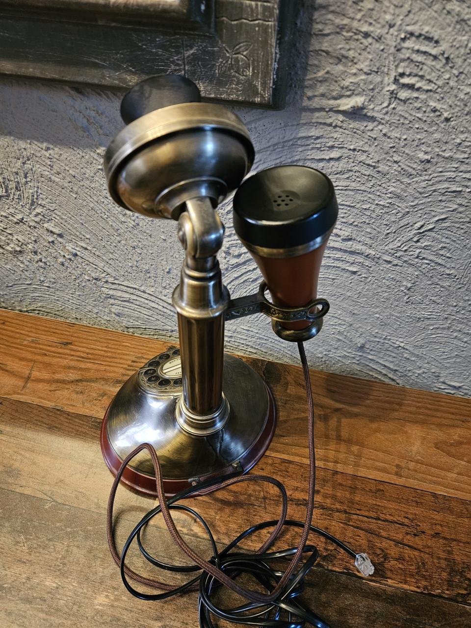 Vintage messing Telefoon - Decoratief Model met Druktoetsen