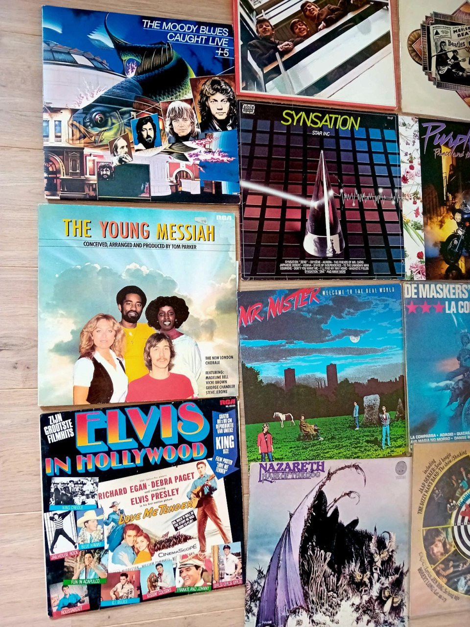 15 LP'S dubbel. Beatles, Bowie, Nazereth, enz.