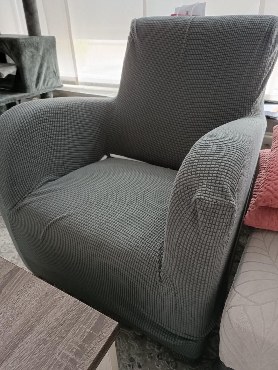 Grijze fauteuil
