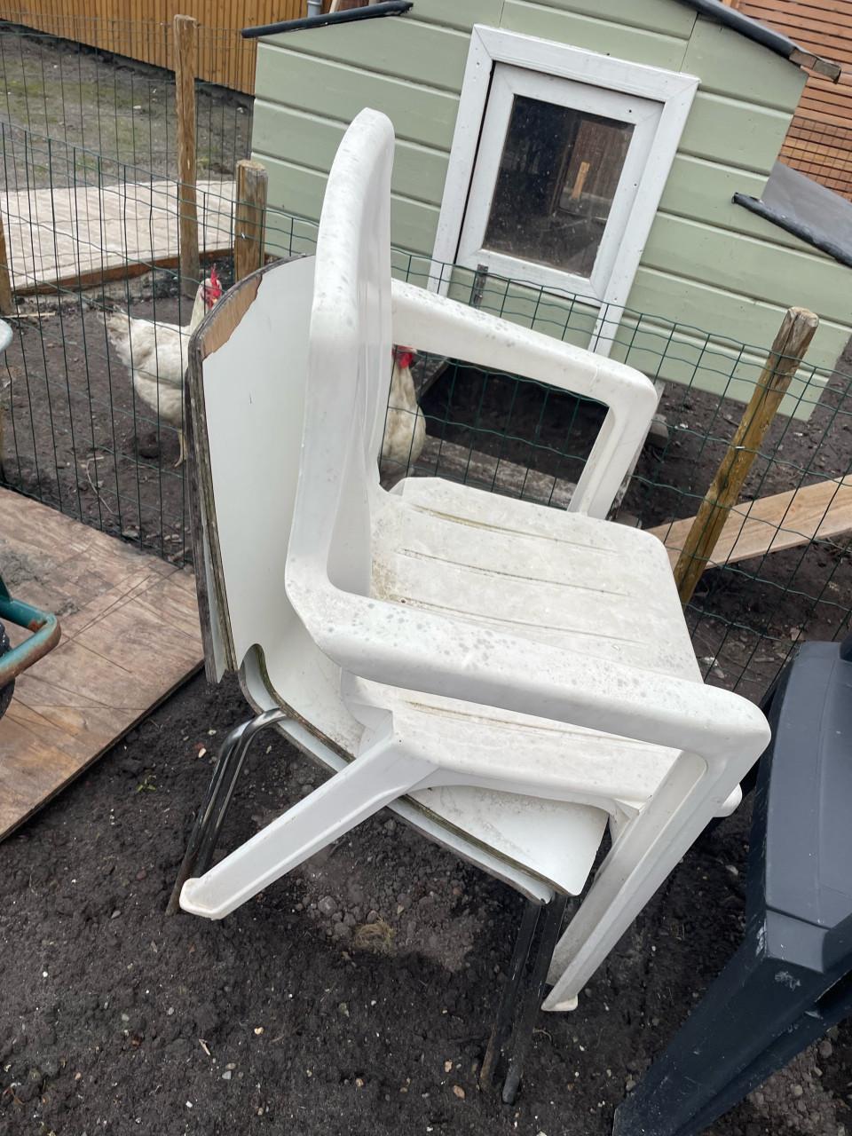 Tuin stoel ideaal voor tijdens een verbouwing