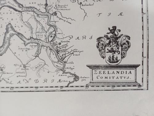 Oude kaart van Zeeland.
