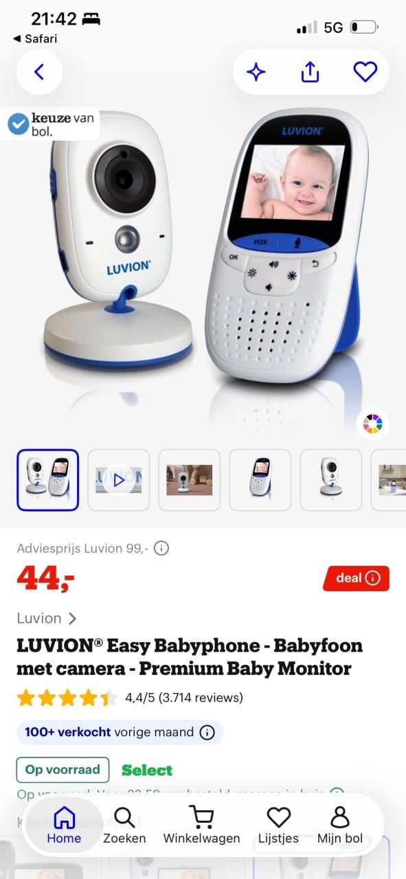 Luvion babyfoon met camera